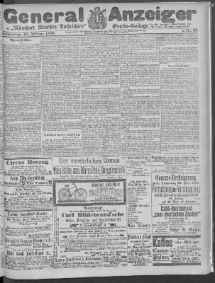 Münchner neueste Nachrichten Donnerstag 23. Februar 1893