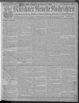 Münchner neueste Nachrichten Montag 1. Juli 1895