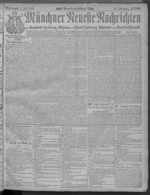 Münchner neueste Nachrichten Mittwoch 3. Juli 1895