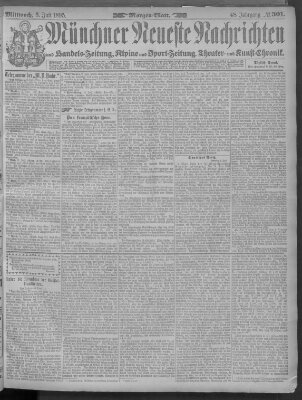 Münchner neueste Nachrichten Mittwoch 3. Juli 1895