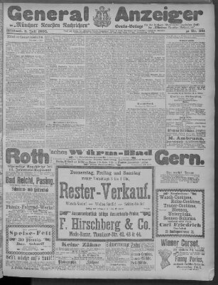 Münchner neueste Nachrichten Mittwoch 3. Juli 1895