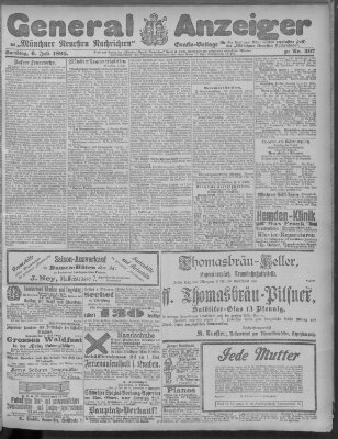 Münchner neueste Nachrichten Samstag 6. Juli 1895