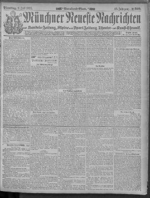 Münchner neueste Nachrichten Dienstag 9. Juli 1895