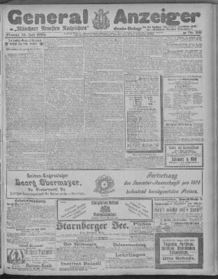 Münchner neueste Nachrichten Montag 15. Juli 1895