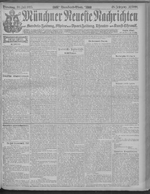 Münchner neueste Nachrichten Dienstag 30. Juli 1895