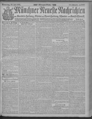 Münchner neueste Nachrichten Dienstag 30. Juli 1895