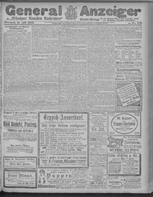 Münchner neueste Nachrichten Mittwoch 31. Juli 1895