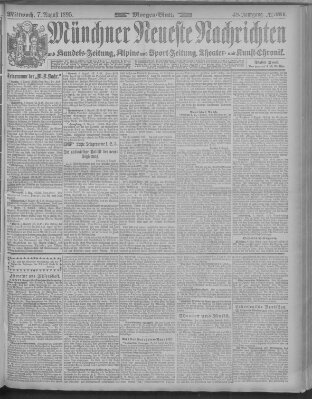 Münchner neueste Nachrichten Mittwoch 7. August 1895