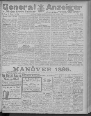 Münchner neueste Nachrichten Freitag 9. August 1895