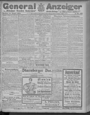 Münchner neueste Nachrichten Samstag 10. August 1895