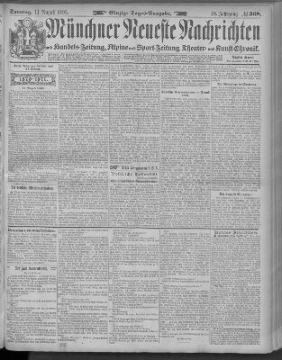 Münchner neueste Nachrichten Sonntag 11. August 1895