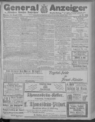 Münchner neueste Nachrichten Montag 12. August 1895