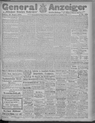 Münchner neueste Nachrichten Dienstag 27. August 1895