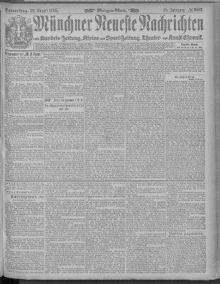 Münchner neueste Nachrichten Donnerstag 29. August 1895