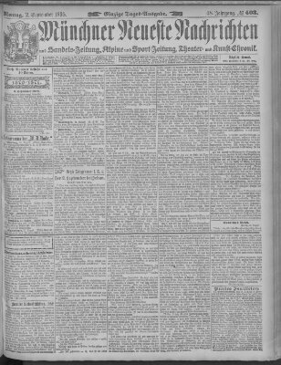 Münchner neueste Nachrichten Montag 2. September 1895