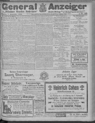 Münchner neueste Nachrichten Montag 2. September 1895