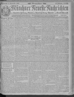 Münchner neueste Nachrichten Mittwoch 11. September 1895