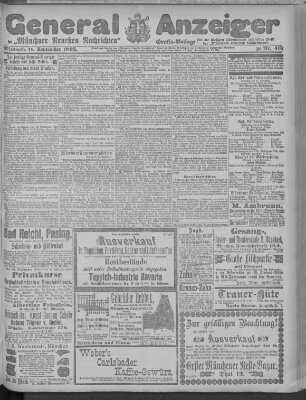 Münchner neueste Nachrichten Mittwoch 11. September 1895