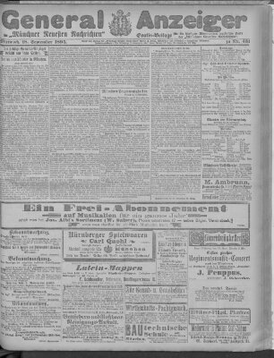 Münchner neueste Nachrichten Mittwoch 18. September 1895