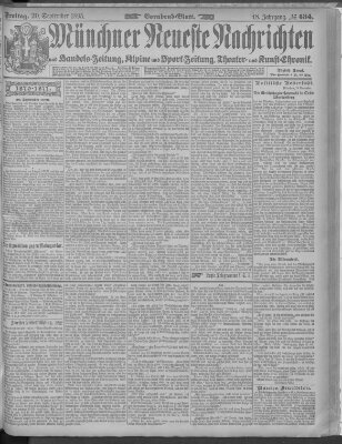 Münchner neueste Nachrichten Freitag 20. September 1895