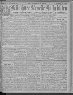 Münchner neueste Nachrichten Freitag 20. September 1895