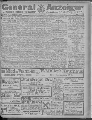 Münchner neueste Nachrichten Samstag 21. September 1895