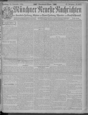 Münchner neueste Nachrichten Dienstag 24. September 1895