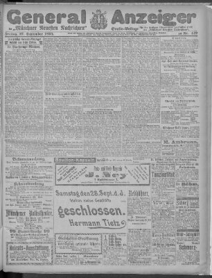 Münchner neueste Nachrichten Freitag 27. September 1895