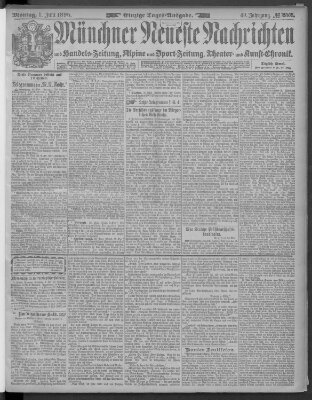 Münchner neueste Nachrichten Montag 1. Juni 1896