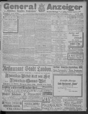 Münchner neueste Nachrichten Montag 1. Juni 1896