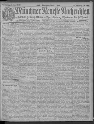 Münchner neueste Nachrichten Dienstag 2. Juni 1896