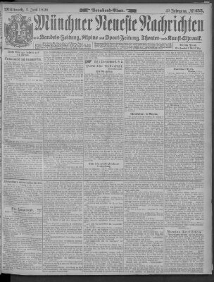 Münchner neueste Nachrichten Mittwoch 3. Juni 1896