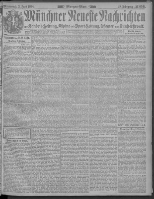 Münchner neueste Nachrichten Mittwoch 3. Juni 1896