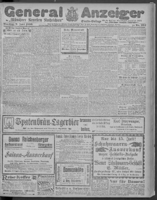 Münchner neueste Nachrichten Dienstag 9. Juni 1896