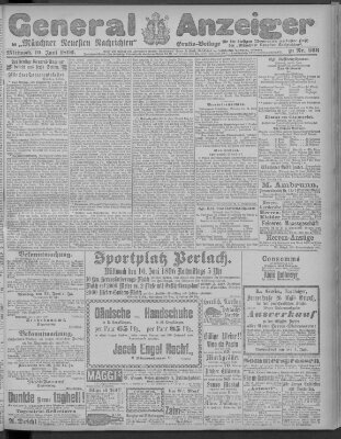 Münchner neueste Nachrichten Mittwoch 10. Juni 1896