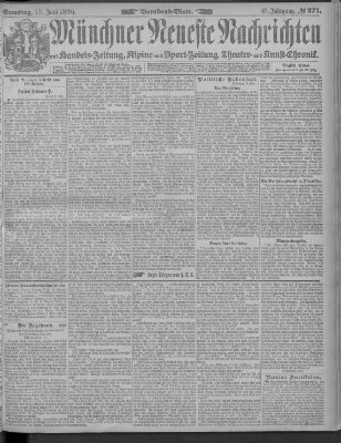 Münchner neueste Nachrichten Samstag 13. Juni 1896