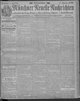 Münchner neueste Nachrichten Mittwoch 17. Juni 1896