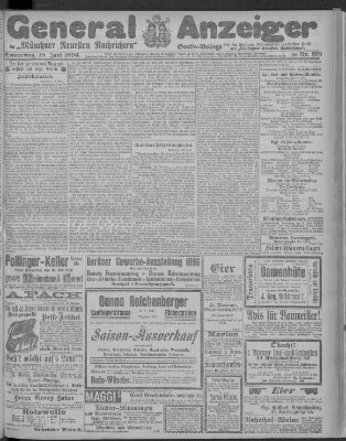 Münchner neueste Nachrichten Donnerstag 18. Juni 1896