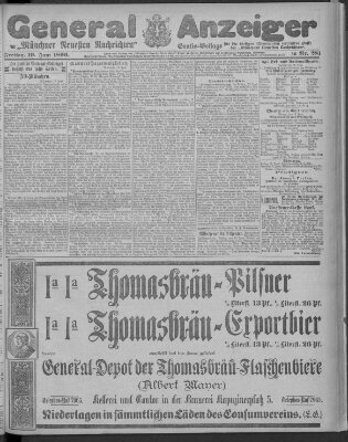 Münchner neueste Nachrichten Freitag 19. Juni 1896