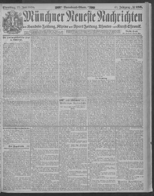 Münchner neueste Nachrichten Dienstag 23. Juni 1896