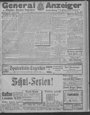 Münchner neueste Nachrichten Dienstag 23. Juni 1896