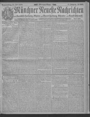 Münchner neueste Nachrichten Donnerstag 25. Juni 1896