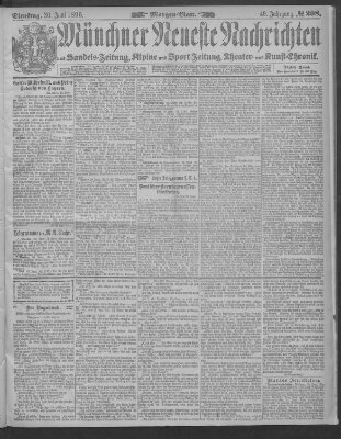 Münchner neueste Nachrichten Dienstag 30. Juni 1896