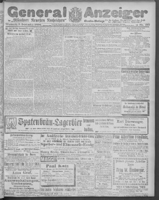 Münchner neueste Nachrichten Mittwoch 2. September 1896