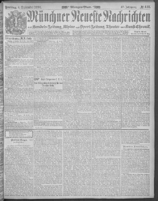 Münchner neueste Nachrichten Freitag 4. September 1896