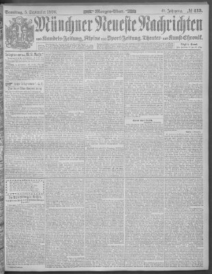 Münchner neueste Nachrichten Samstag 5. September 1896