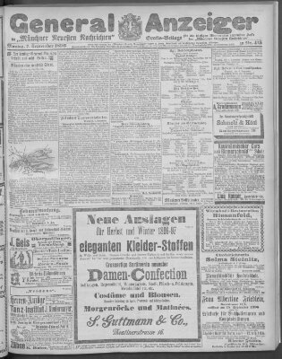 Münchner neueste Nachrichten Montag 7. September 1896