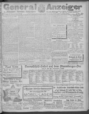 Münchner neueste Nachrichten Mittwoch 9. September 1896