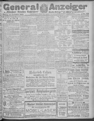 Münchner neueste Nachrichten Montag 14. September 1896