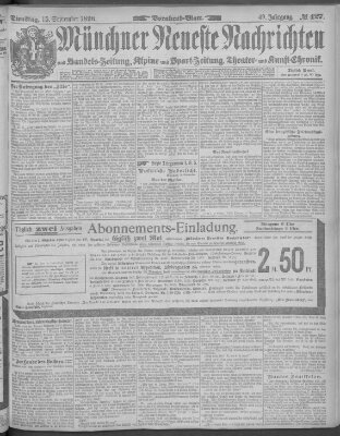 Münchner neueste Nachrichten Dienstag 15. September 1896